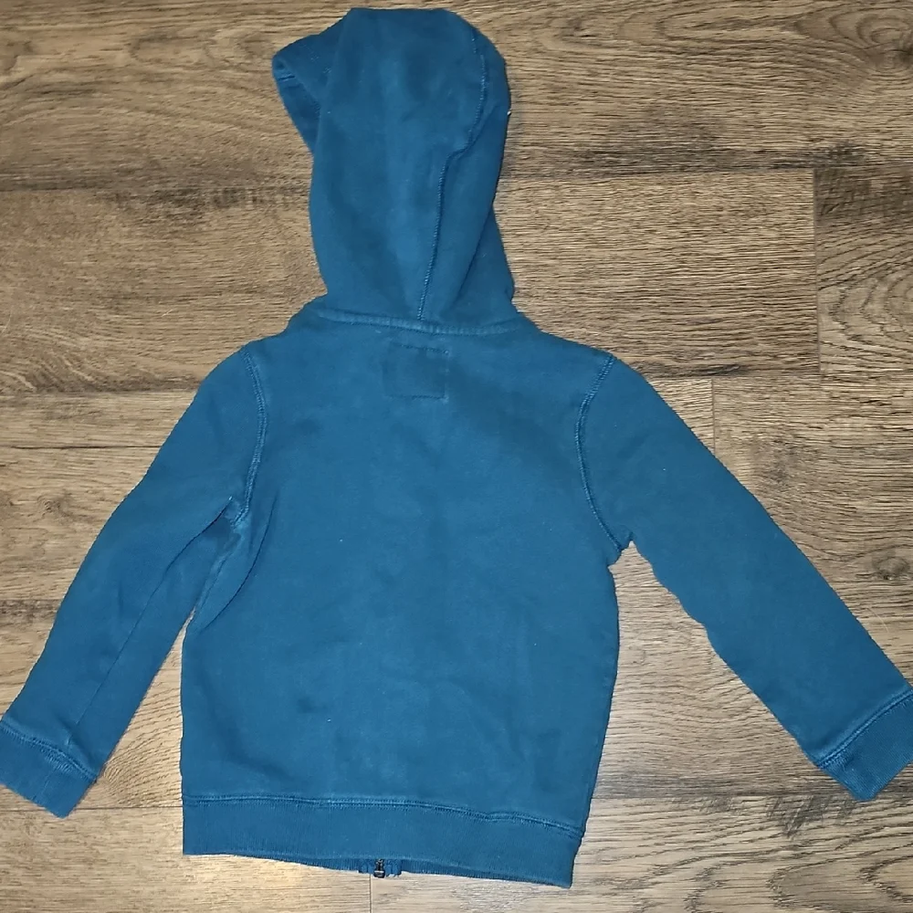 OshKosh B'gosh Teal Blue Zip-Up Hoodie Toddler 5t Boy Girl Jacket Outerwear